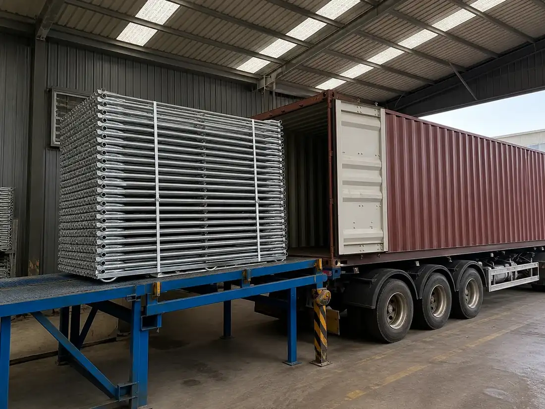 Fence panel container loading workflow