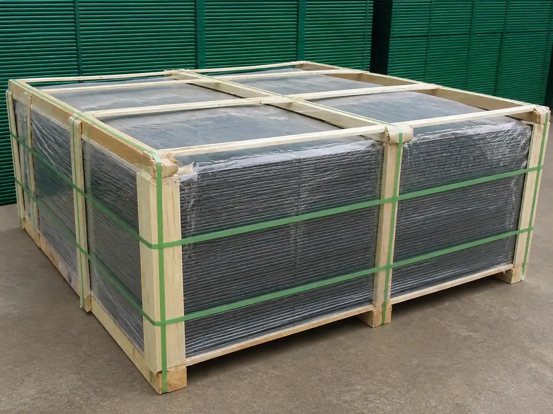 358 Anti-Climb High-Security Fence components prepared with export packing protection