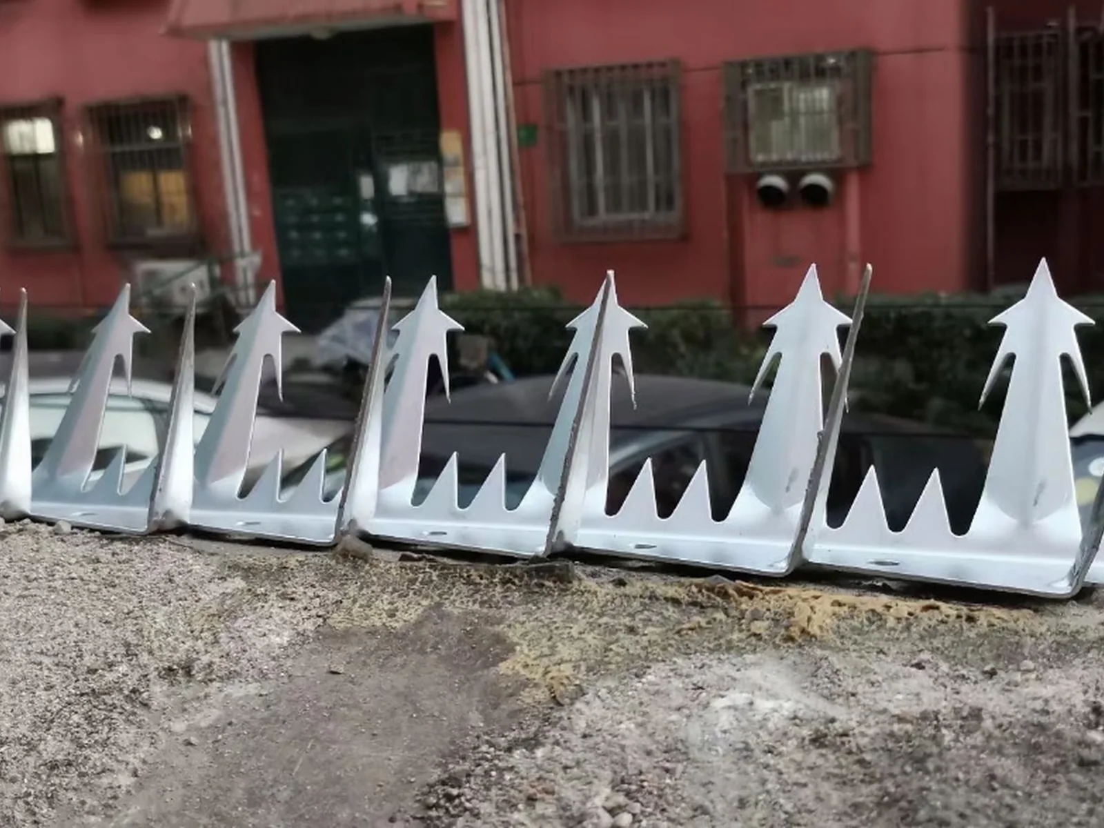 Anti-Climb Wall Spikes construction and connection detail