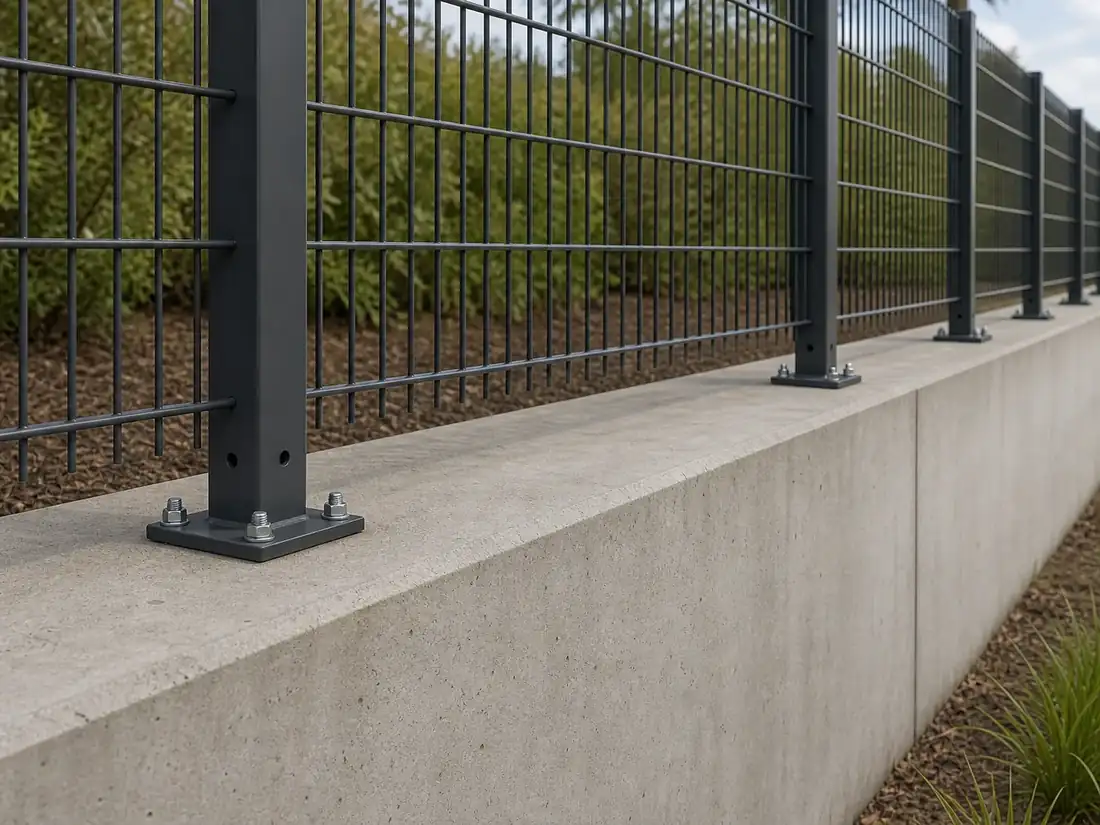 Base-Plated Fence Posts installed in a suitable perimeter application
