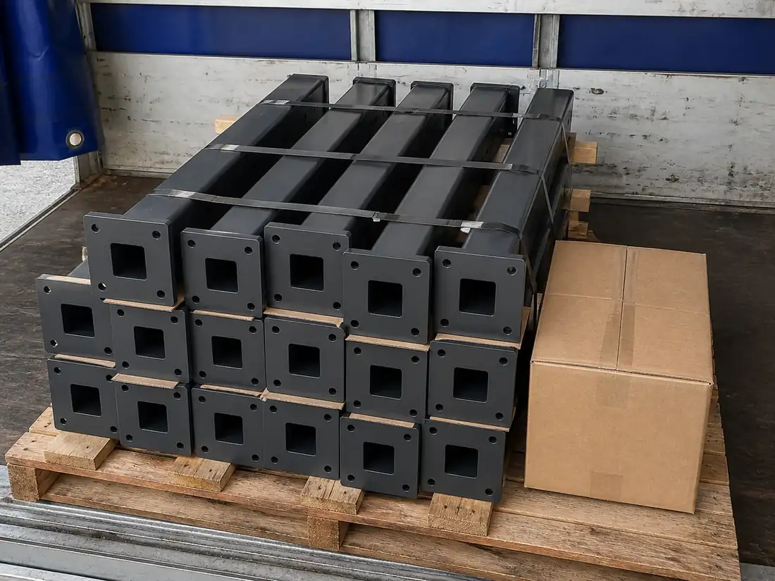 Base-Plated Fence Posts components prepared with export packing protection
