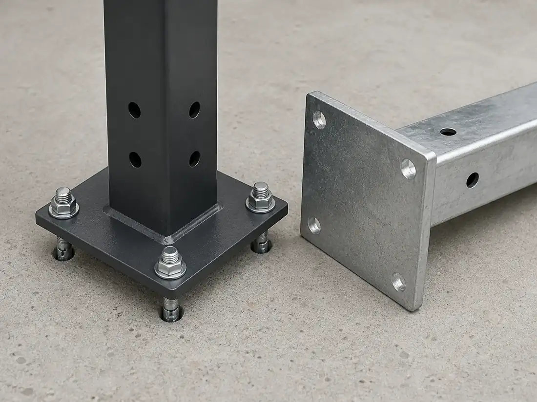 Base-Plated Fence Posts